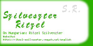 szilveszter ritzel business card